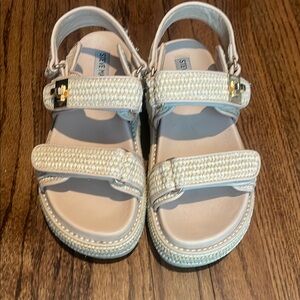 Steve Madden Cream Sandals with Adjustable Straps